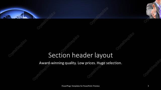 Section Header presentation slide layout