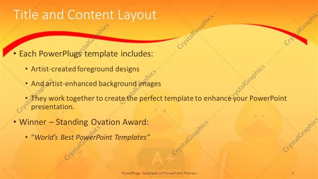 Title and Content presentation slide layout