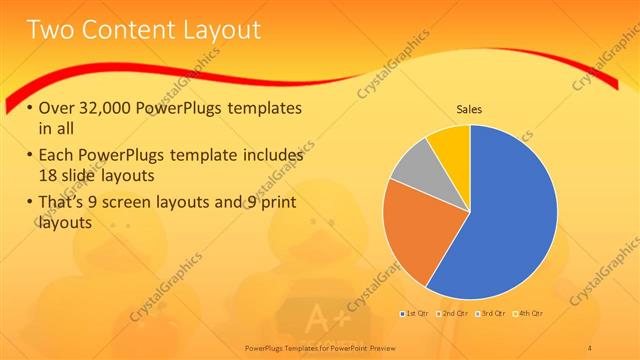 Two Content presentation slide layout
