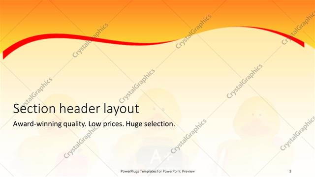 Section Header presentation slide layout