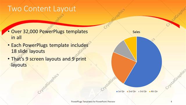 Two Content presentation slide layout