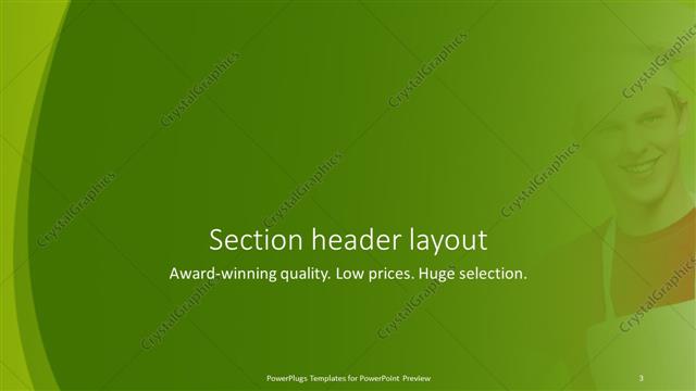 Section Header presentation slide layout