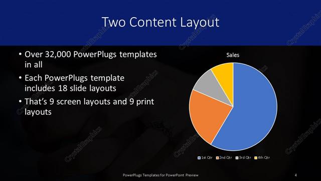 Two Content presentation slide layout
