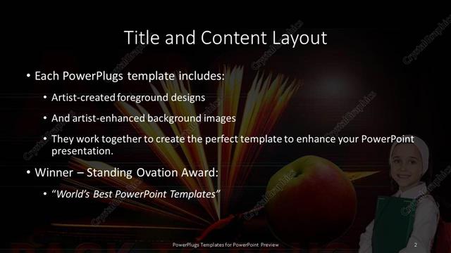 Title and Content presentation slide layout