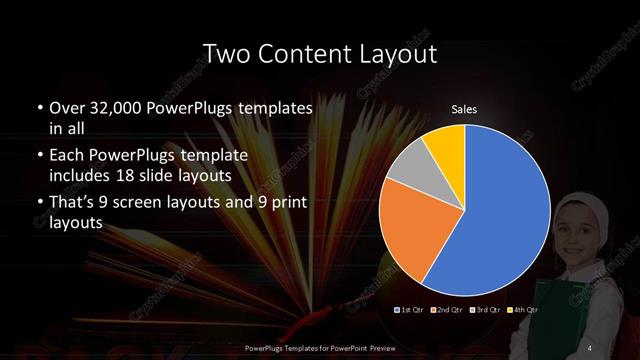 Two Content presentation slide layout
