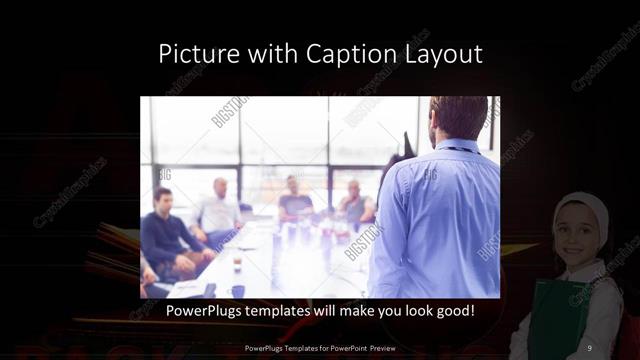 Picture with Caption presentation slide layout