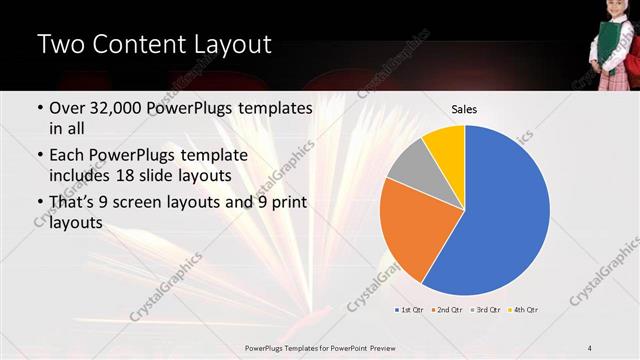 Two Content presentation slide layout