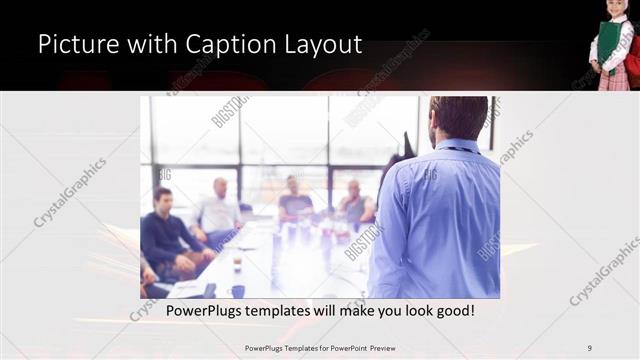 Picture with Caption presentation slide layout