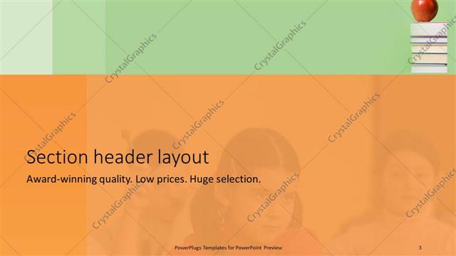 Section Header presentation slide layout
