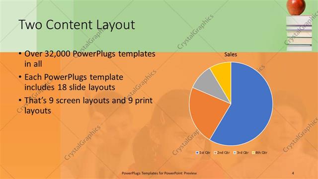 Two Content presentation slide layout
