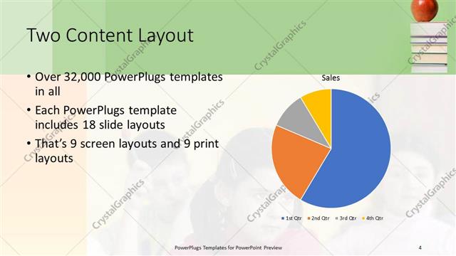 Two Content presentation slide layout
