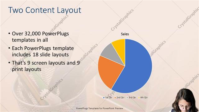 Two Content presentation slide layout