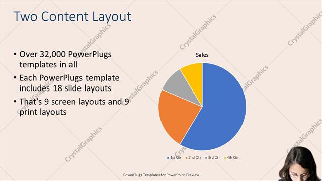 Two Content presentation slide layout