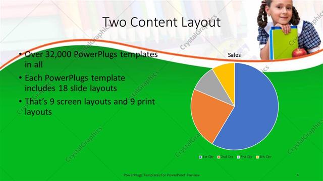 Two Content presentation slide layout