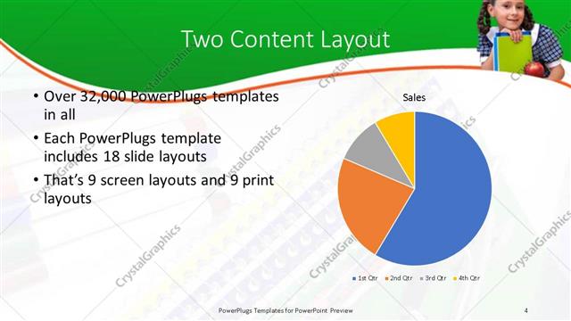 Two Content presentation slide layout