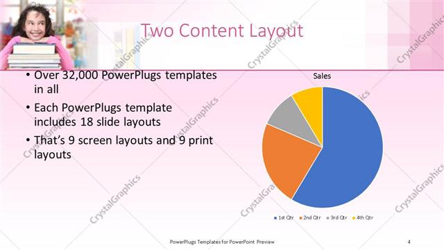 Two Content presentation slide layout