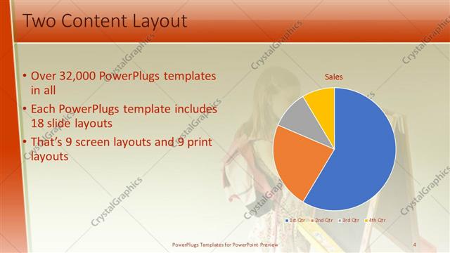 Two Content presentation slide layout