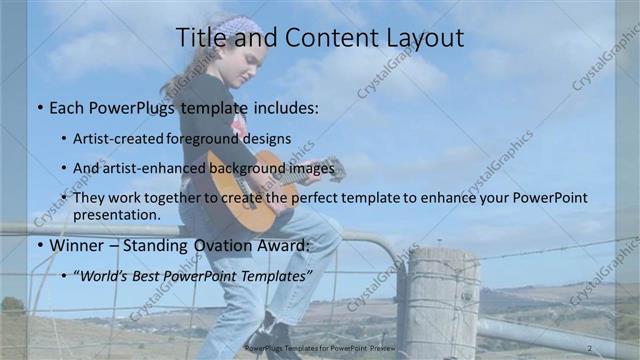 Title and Content presentation slide layout