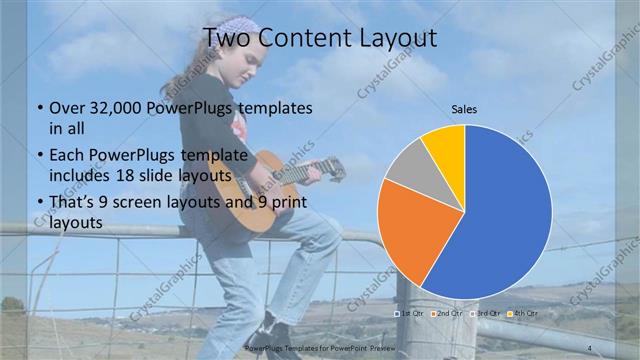 Two Content presentation slide layout