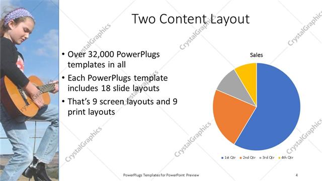 Two Content presentation slide layout