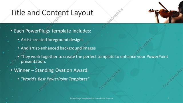 Title and Content presentation slide layout