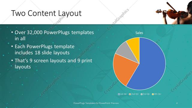 Two Content presentation slide layout