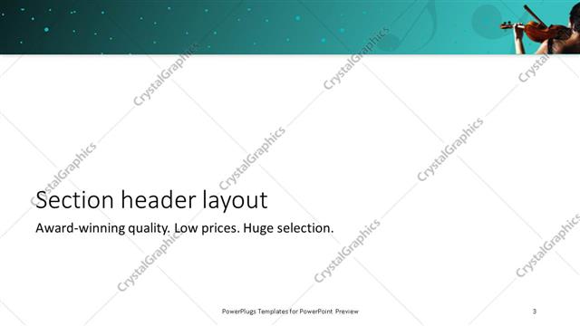 Section Header presentation slide layout