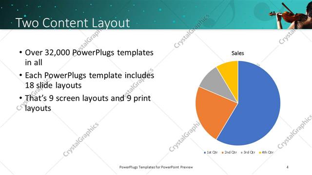 Two Content presentation slide layout