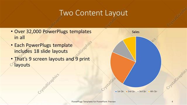 Two Content presentation slide layout