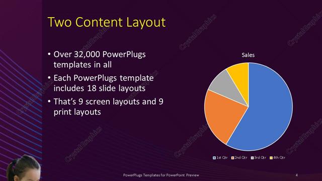Two Content presentation slide layout