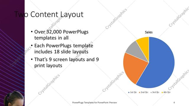 Two Content presentation slide layout