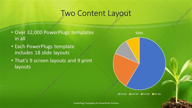 Two Content presentation slide layout