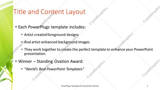 Title and Content presentation slide layout