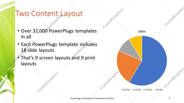 Two Content presentation slide layout