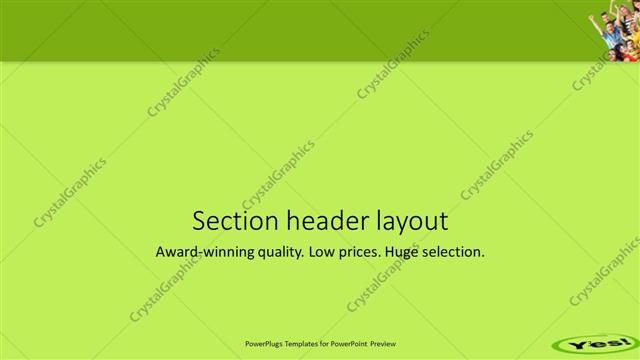 Section Header presentation slide layout