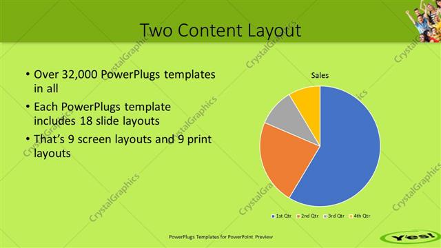 Two Content presentation slide layout