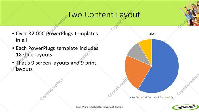 Two Content presentation slide layout