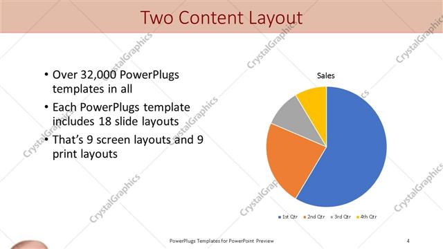 Two Content presentation slide layout