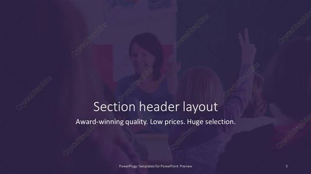 Section Header presentation slide layout