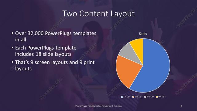 Two Content presentation slide layout