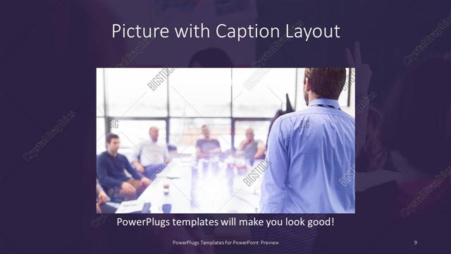 Picture with Caption presentation slide layout