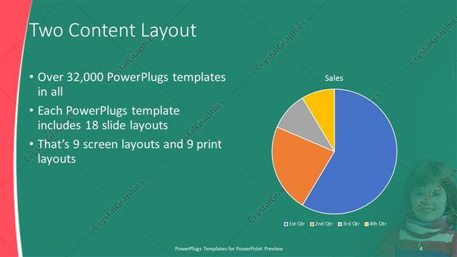 Two Content presentation slide layout
