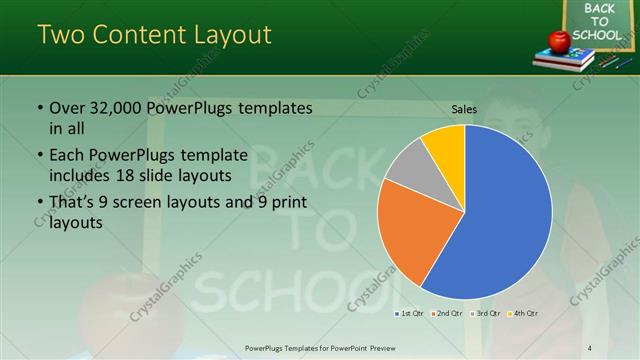 Two Content presentation slide layout