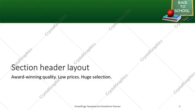 Section Header presentation slide layout