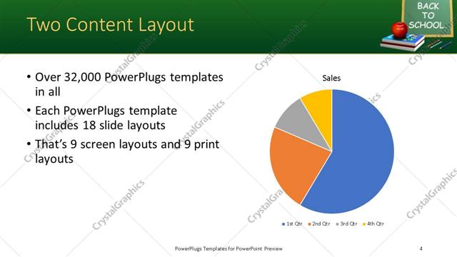 Two Content presentation slide layout
