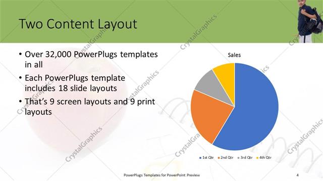 Two Content presentation slide layout