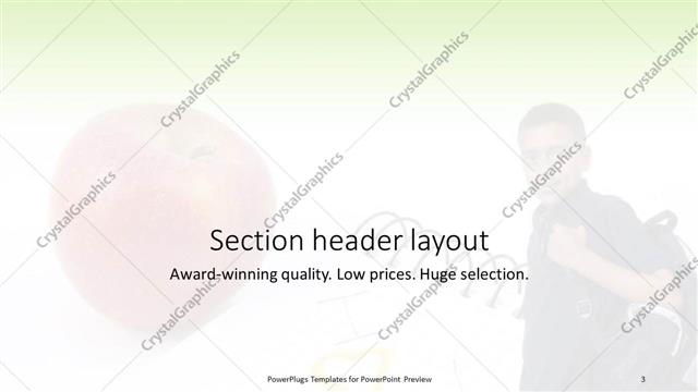 Section Header presentation slide layout