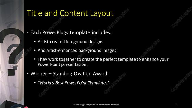 Title and Content presentation slide layout