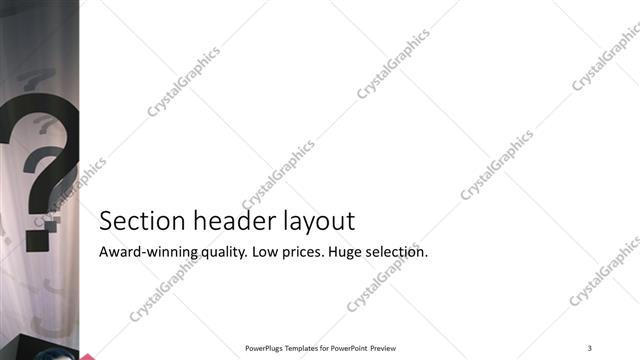 Section Header presentation slide layout