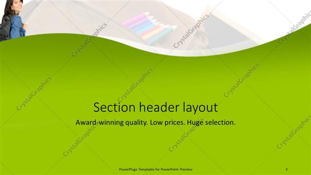 Section Header presentation slide layout